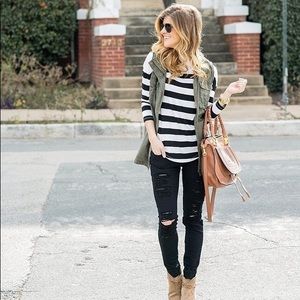 Banana republic split back top